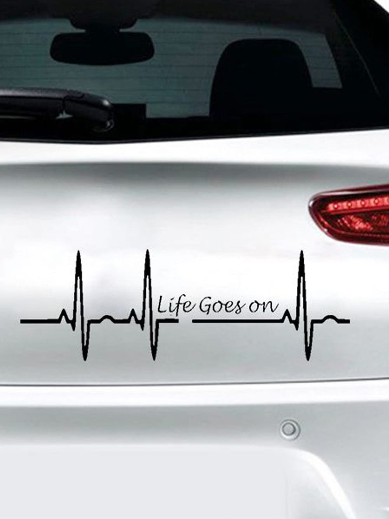 Customized ECG Pattern Car Sticker Decal